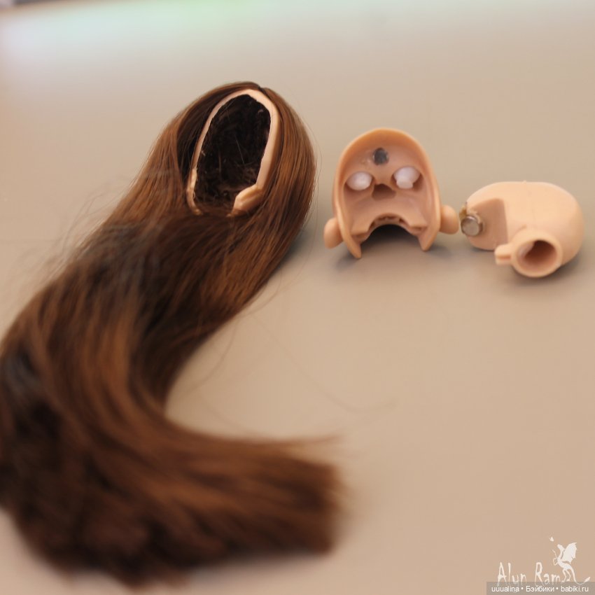 Мой ООАК экшен голова Luna V2 со вставными глазами 1/6 (фото 4)