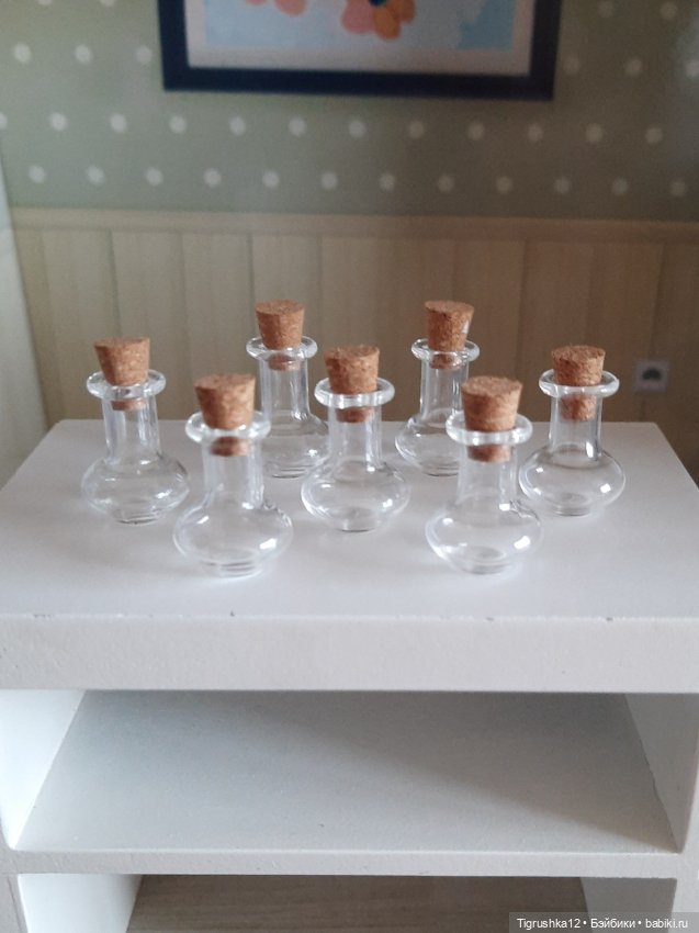 Стеклянные бутылочки #2 — Кукольная миниатюра и румбокс