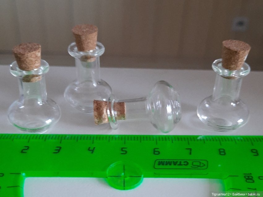 Стеклянные бутылочки #2 — Кукольная миниатюра и румбокс (фото 4)