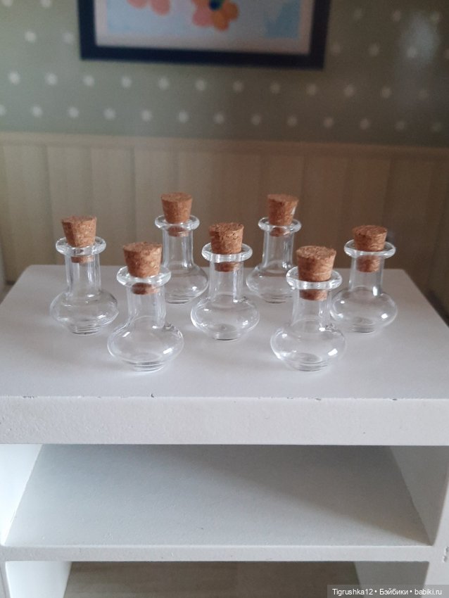 Стеклянные бутылочки #2 — Кукольная миниатюра и румбокс (фото 3)