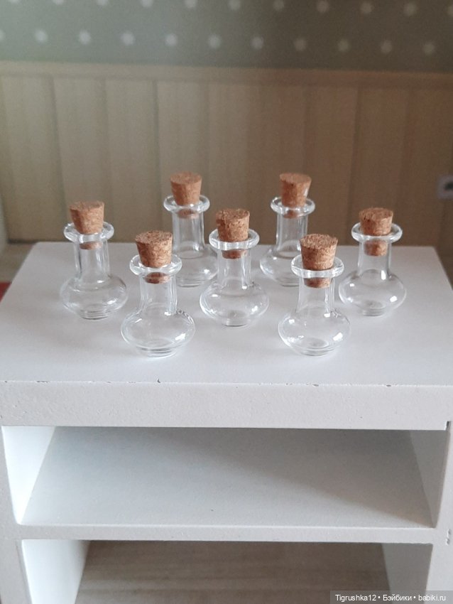 Стеклянные бутылочки #2 — Кукольная миниатюра и румбокс (фото 2)