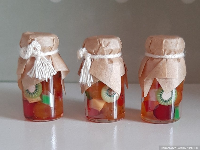 Баночки с компотом — Миниатюра для кукол (фото 6)