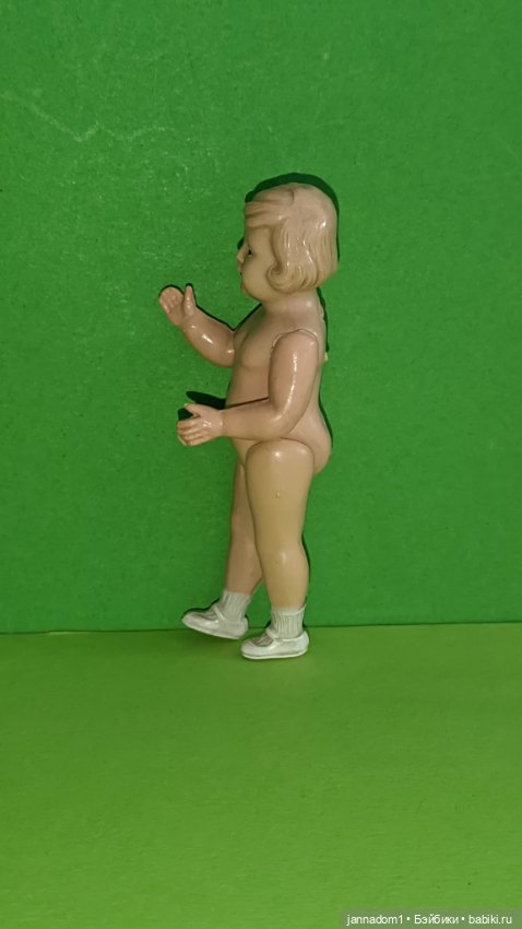 Целлулоидная куколка Schildkrot, редкая, с рельефными волосами, высота 8,5 см (фото 3)