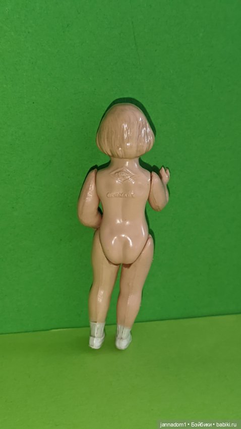Целлулоидная куколка Schildkrot, редкая, с рельефными волосами, высота 8,5 см (фото 5)
