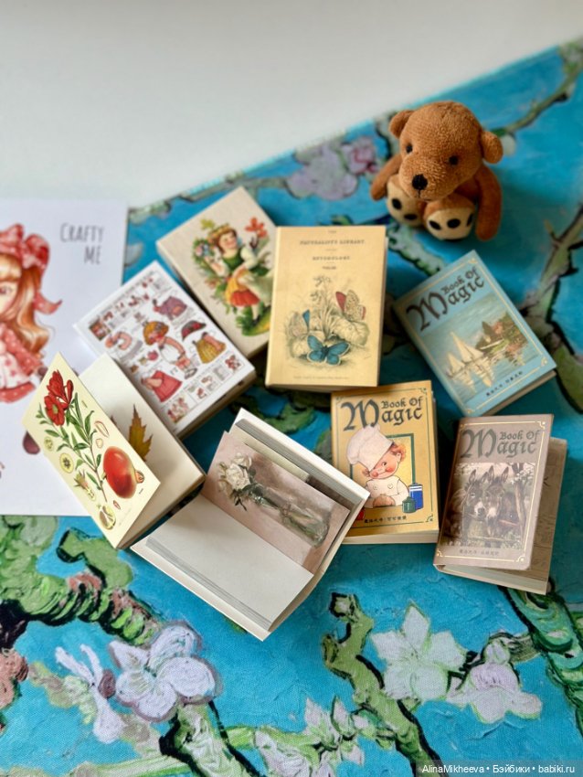 Книги с красивыми иллюстрациями для кукол, для румбоксов, 1:4, 1:6 (фото 5)