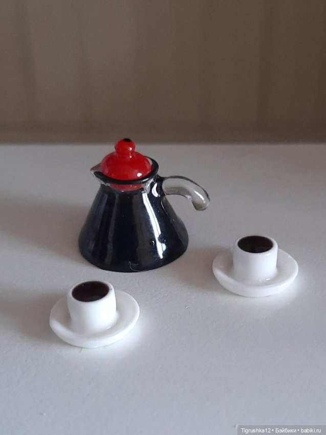 Кофейный набор — Миниатюра для кукол (фото 3)