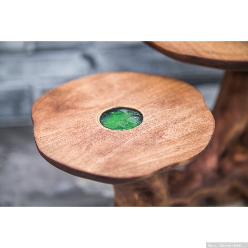 Стол Ведьмочки 2х- ярусный, с эпоксидкой (фото 8)