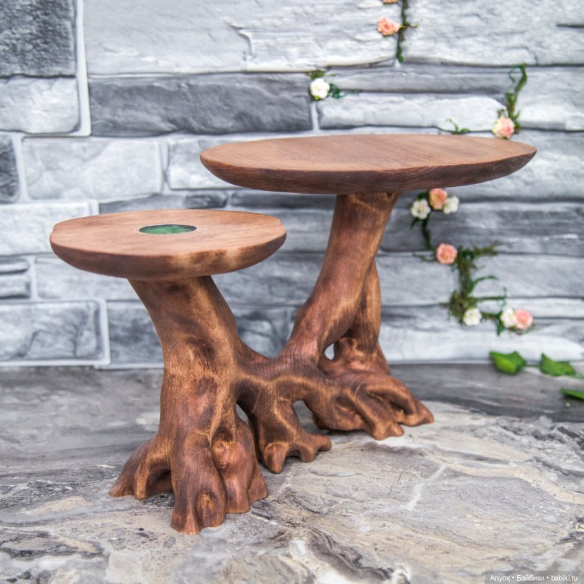 Стол Ведьмочки 2х- ярусный, с эпоксидкой (фото 6)