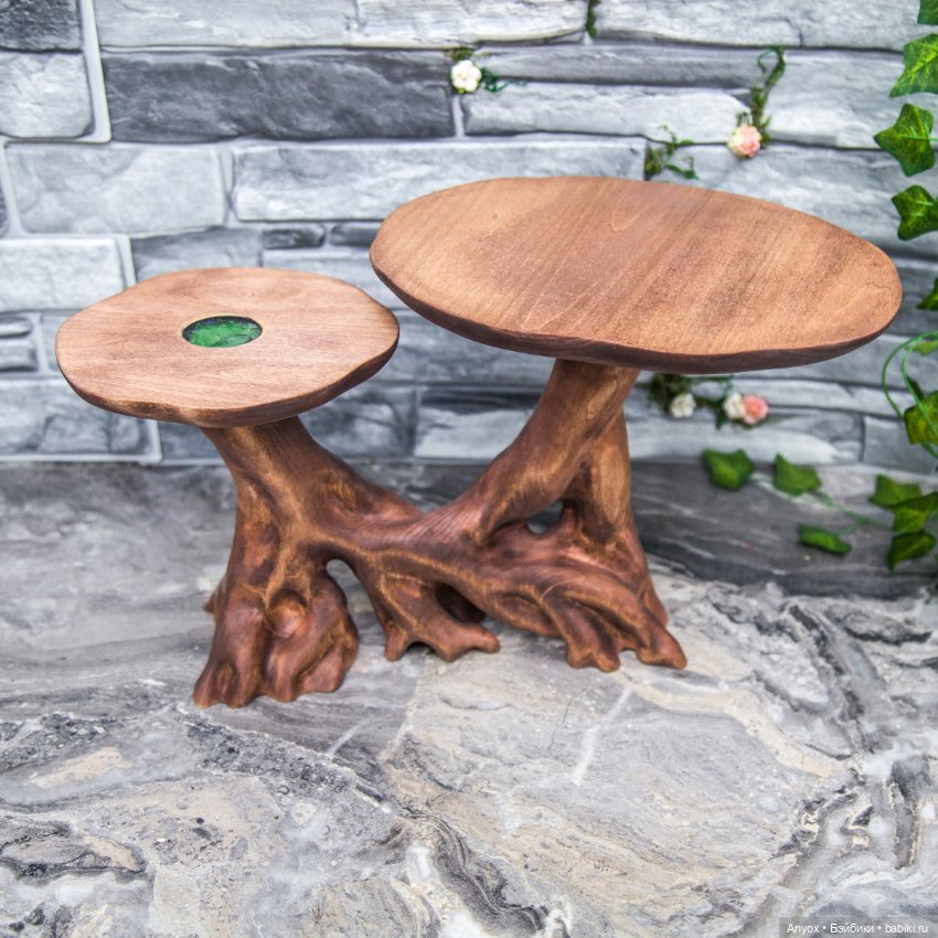 Стол Ведьмочки 2х- ярусный, с эпоксидкой (фото 3)