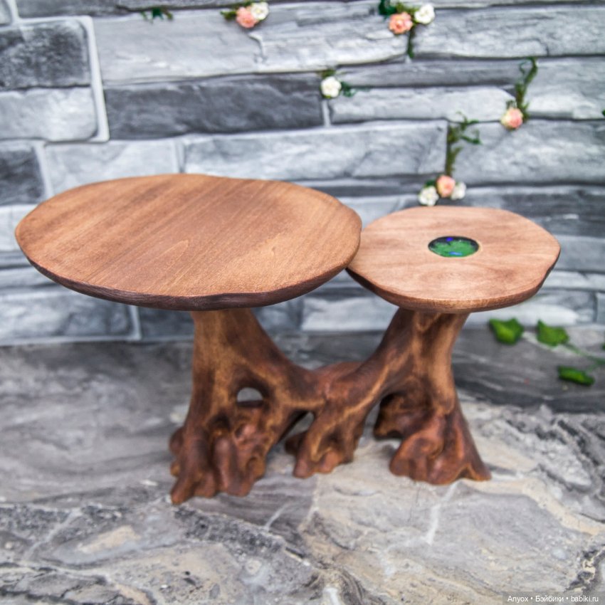 Стол Ведьмочки 2х- ярусный, с эпоксидкой (фото 5)
