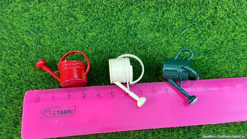 Леечка металлическая — Кукольная миниатюра и румбокс (фото 2)