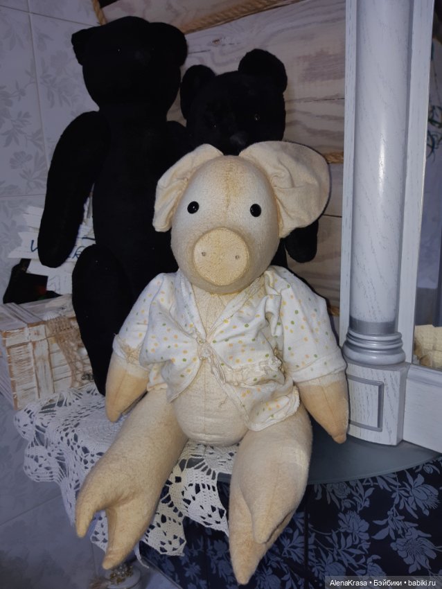Мишка СССР шарнирный — Винтажные куклы и игрушки детства