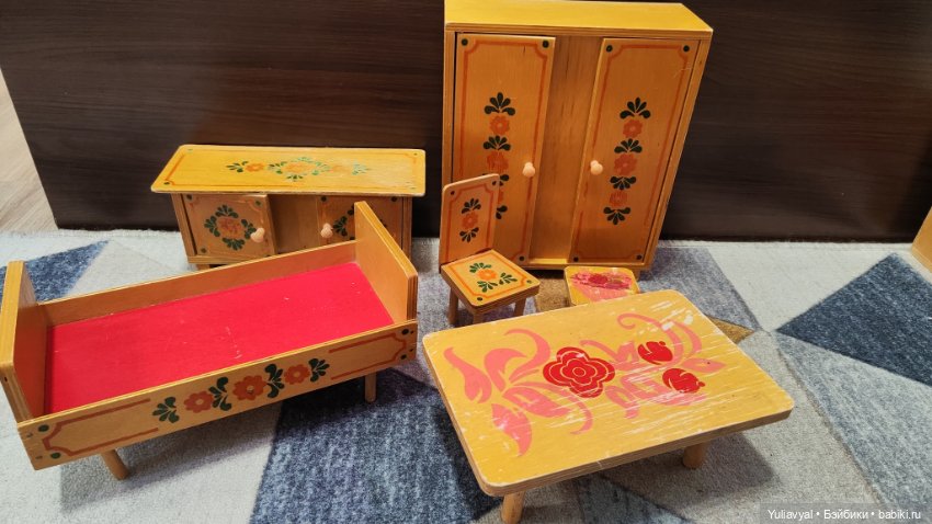Деревянная мебель СССР для кукол (фото 8)