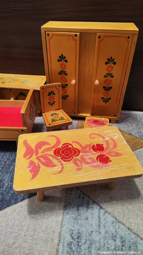 Деревянная мебель СССР для кукол (фото 2)