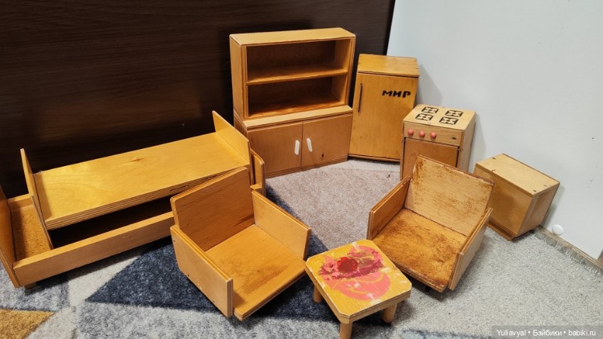 Деревянная мебель СССР — Кукольная мебель