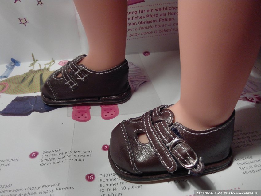 Коричневые туфли для Gotz, Готц, Journey Girls, American Girl и др. (3)