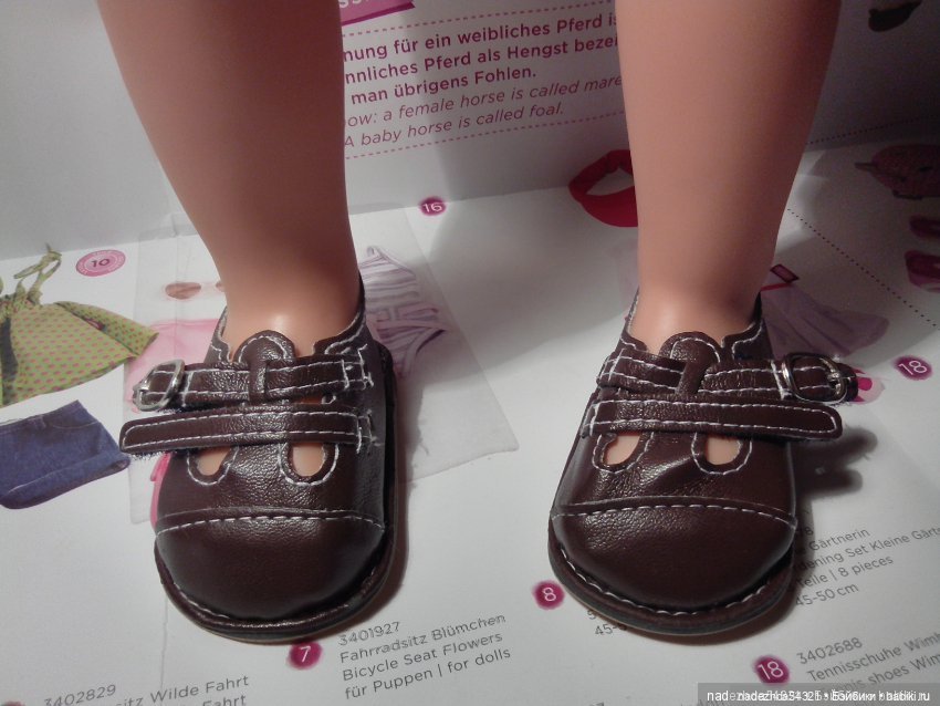 Коричневые туфли для Gotz, Готц, Journey Girls, American Girl и др. (3) (фото 3)