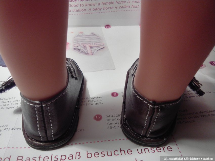Коричневые туфли для Gotz, Готц, Journey Girls, American Girl и др. (3) (фото 5)
