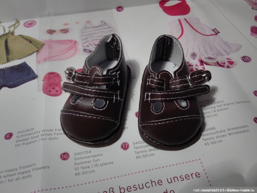 Коричневые туфли для Gotz, Готц, Journey Girls, American Girl и др. (3) (фото 2)