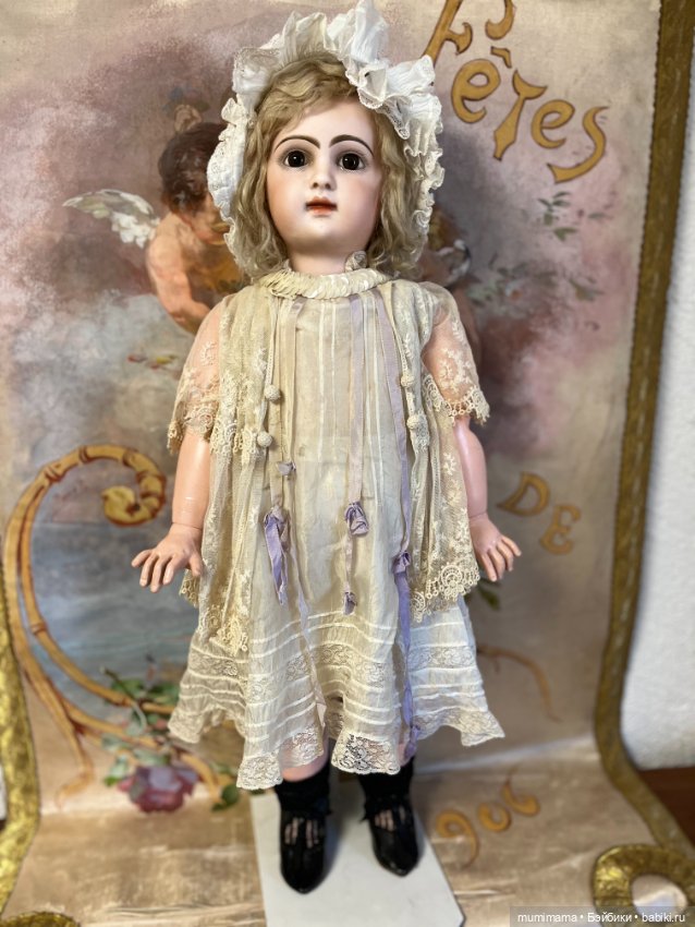Большая антикварная француженка Bebe Jumeau B 12 R рост 70 см (фото 8)