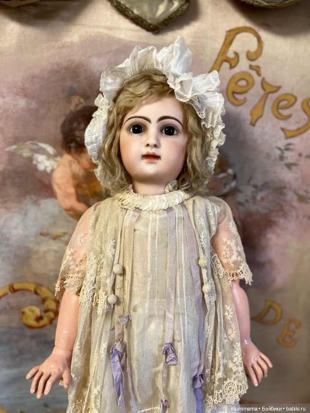Большая антикварная француженка Bebe Jumeau B 12 R рост 70 см (фото 9)