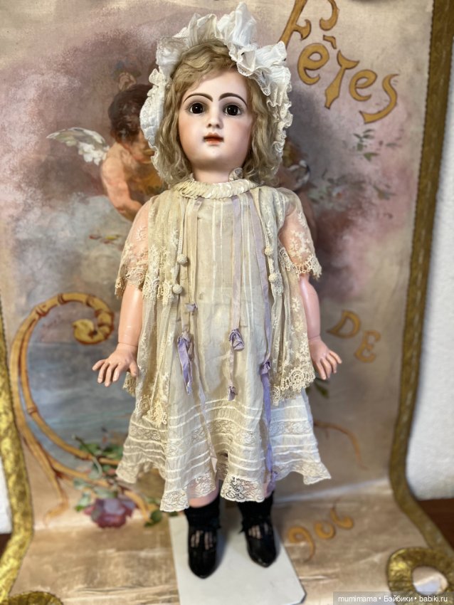 Большая антикварная француженка Bebe Jumeau B 12 R рост 70 см (фото 7)