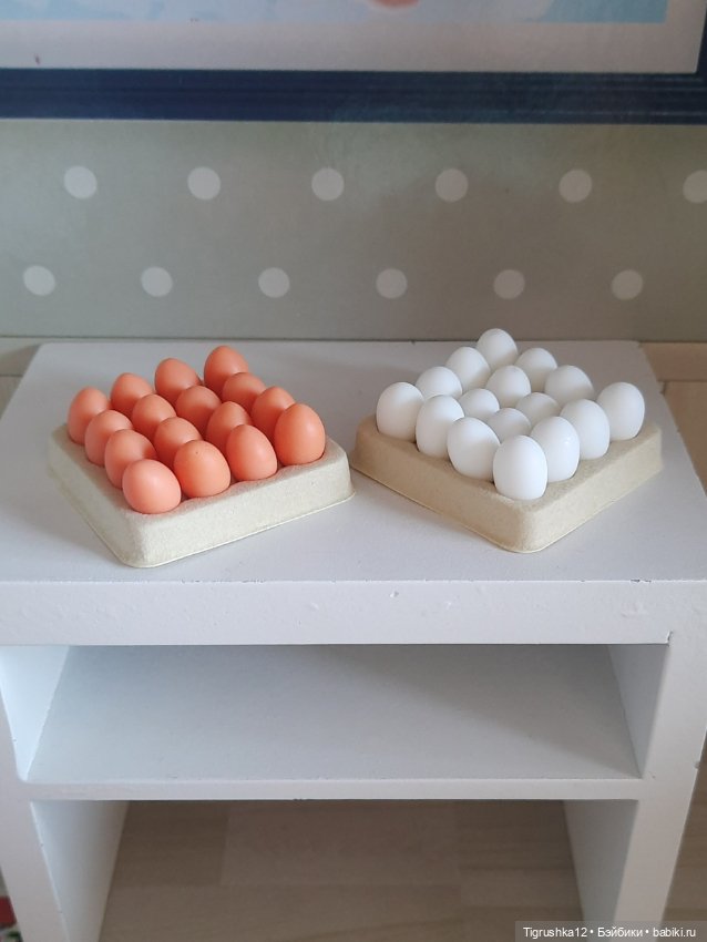 Ячейка с яичками — Миниатюра для кукол
