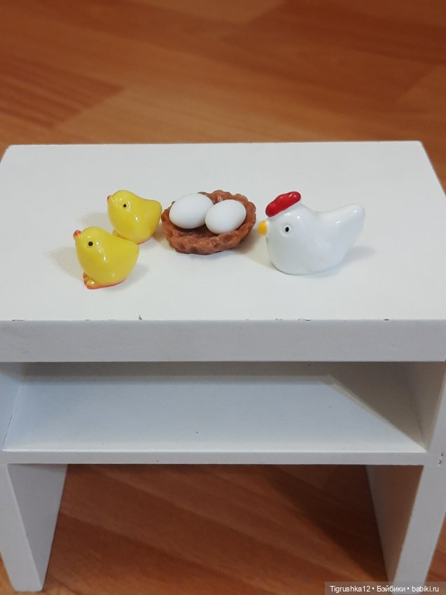 Курочка с цыплятками — Кукольная миниатюра и румбокс (фото 2)