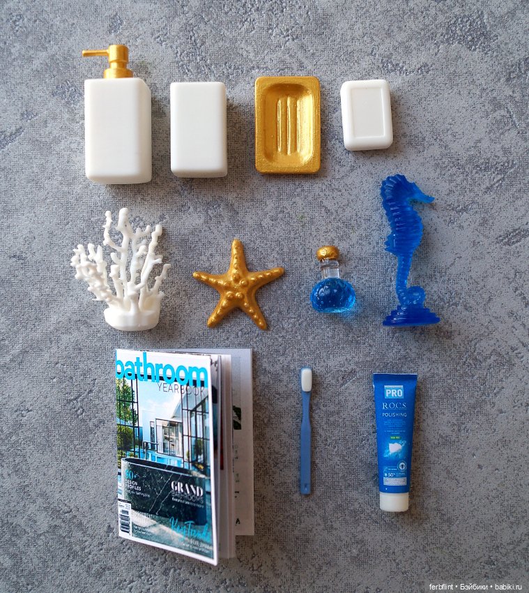 Набор для ванной №1 масштаб 1:6 (фото 6)