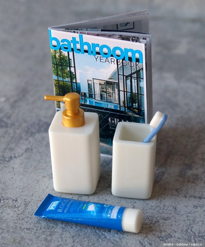 Набор для ванной №1 масштаб 1:6 (фото 4)