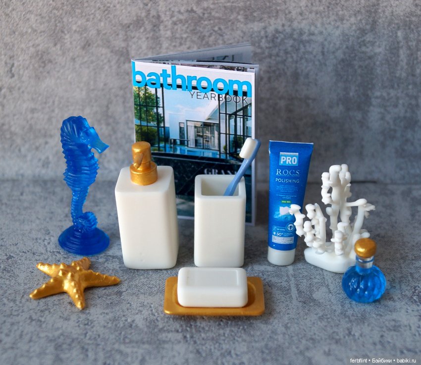 Набор для ванной №1 масштаб 1:6