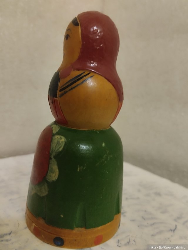 Редкая деревянная фигурка СССР Матрешка (фото 4)