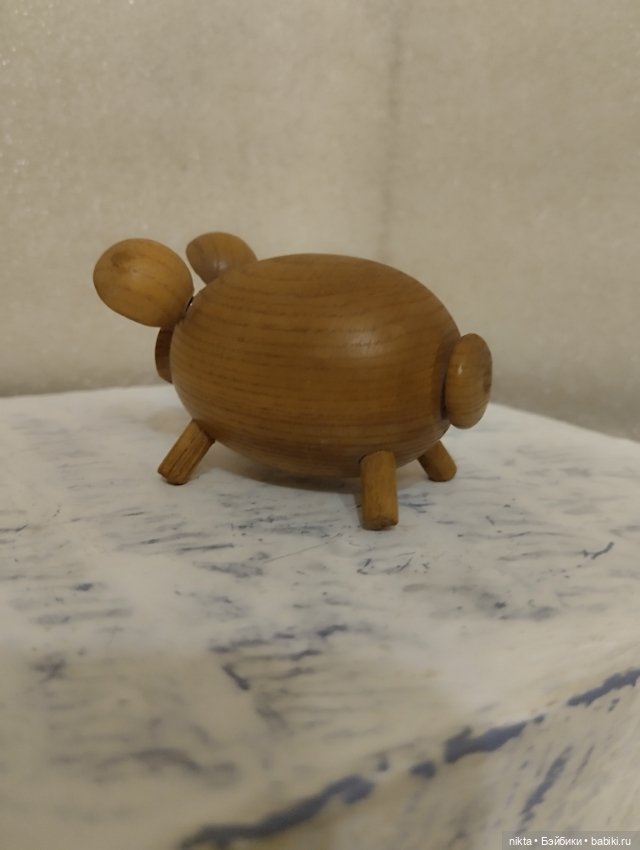 Деревянная игрушка СССР Поросёнок маленький (фото 6)