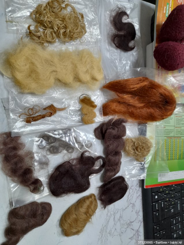Винтажные трессы — Парики и волосы (мохер) для кукол (фото 7)