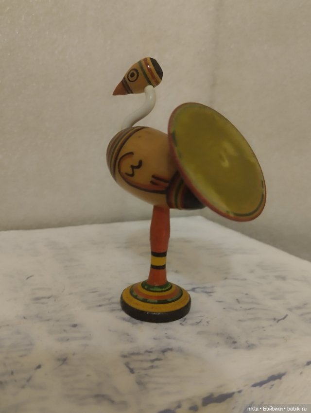 Деревянная игрушка СССР Страус (фото 4)