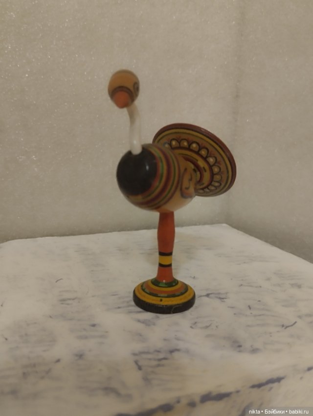 Деревянная игрушка СССР Страус