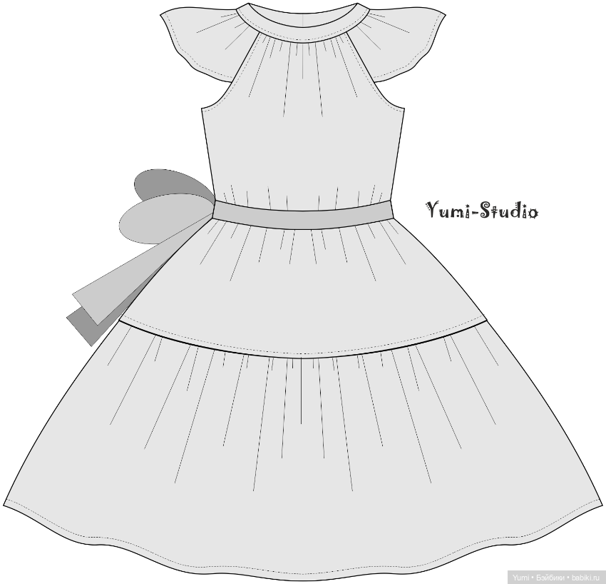 Летний набор выкроек 3 в 1 (Топ + 2 варианта платья с крылышками) (фото 8)