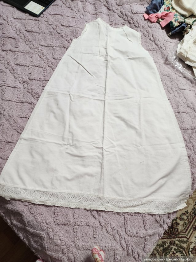 Старинное детское нижнее платье для переделки на куклу