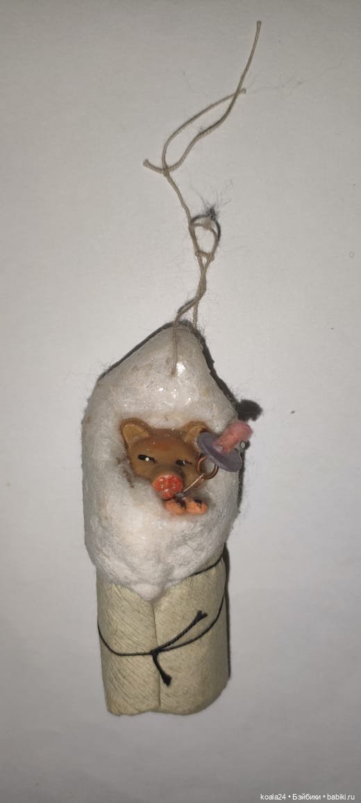 Ёлочная игрушка. Поросенок в конверте, с соской (фото 8)