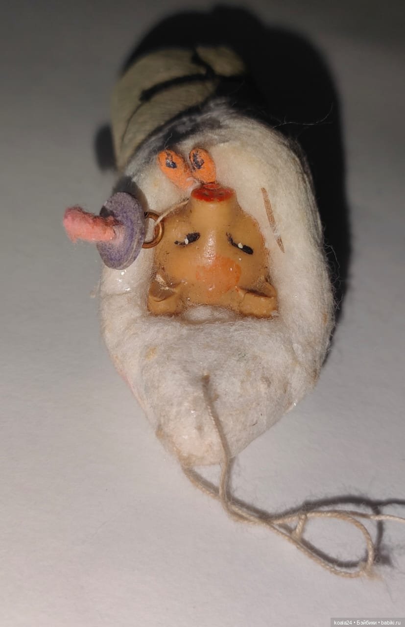 Ёлочная игрушка. Поросенок в конверте, с соской (фото 7)