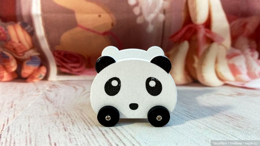 Деревянный ящичек Панда — Кукольная миниатюра и румбокс