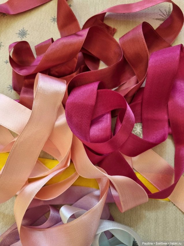 Старинные атласные натуральные ленты (фото 6)