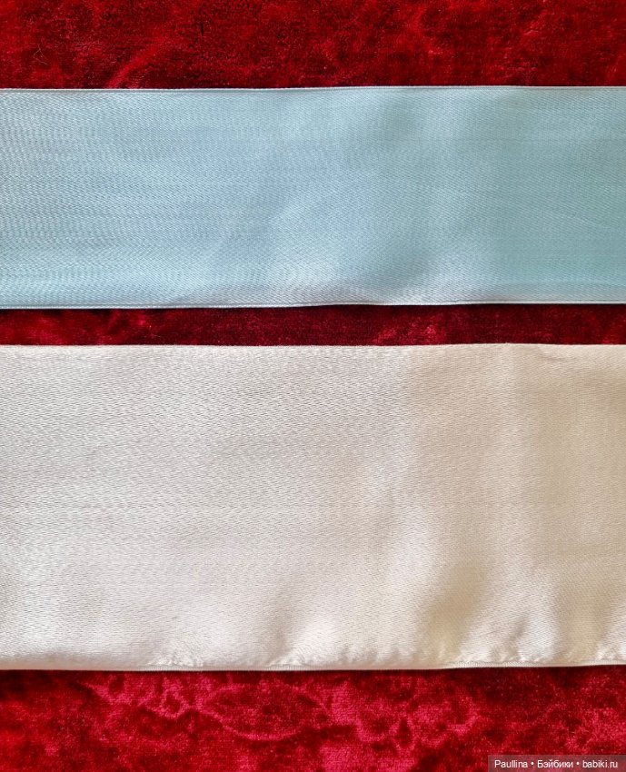 Старинная широкая натуральная атласная лента (фото 2)