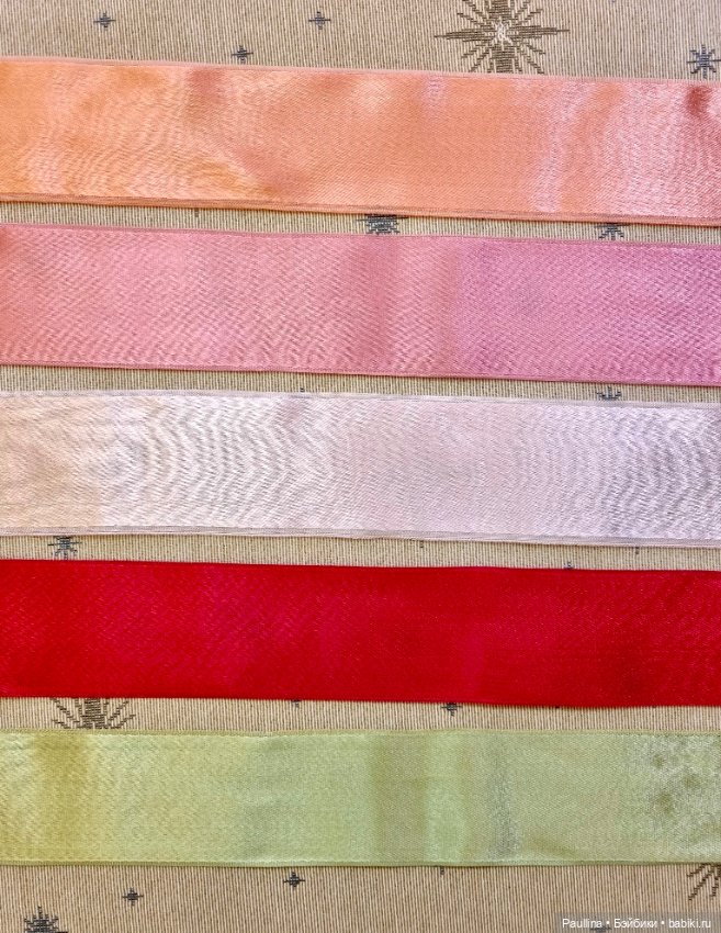 Старинные атласные натуральные ленты