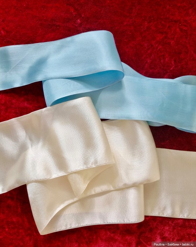 Старинная широкая натуральная атласная лента