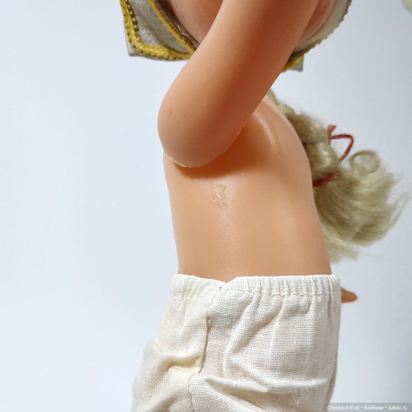 Маричка. Винтажная Куколка с Сумкой. Ранняя. Клеймо Мишка. Мотовилова. ЛПО "Игрушка" (Ленигрушка). С