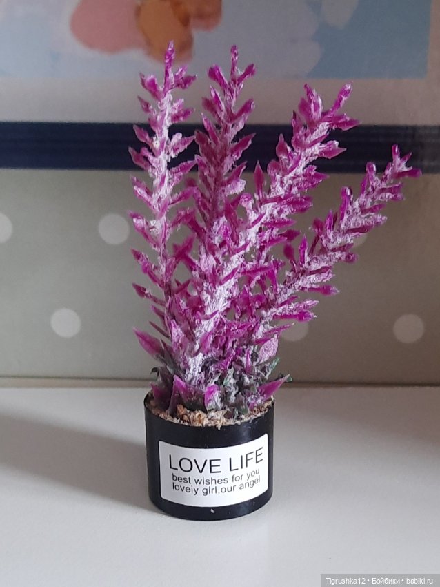 Цветок в горшочке — Миниатюра для кукол (фото 2)