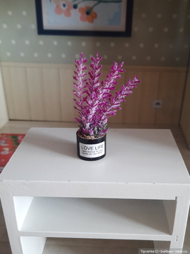 Цветок в горшочке — Миниатюра для кукол