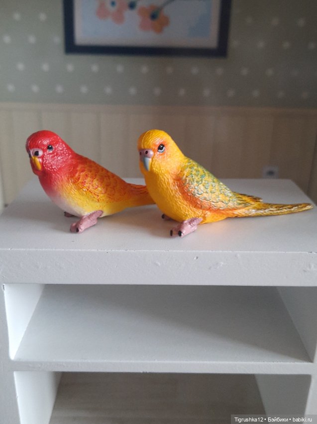 Попугайчики — Миниатюра для кукол