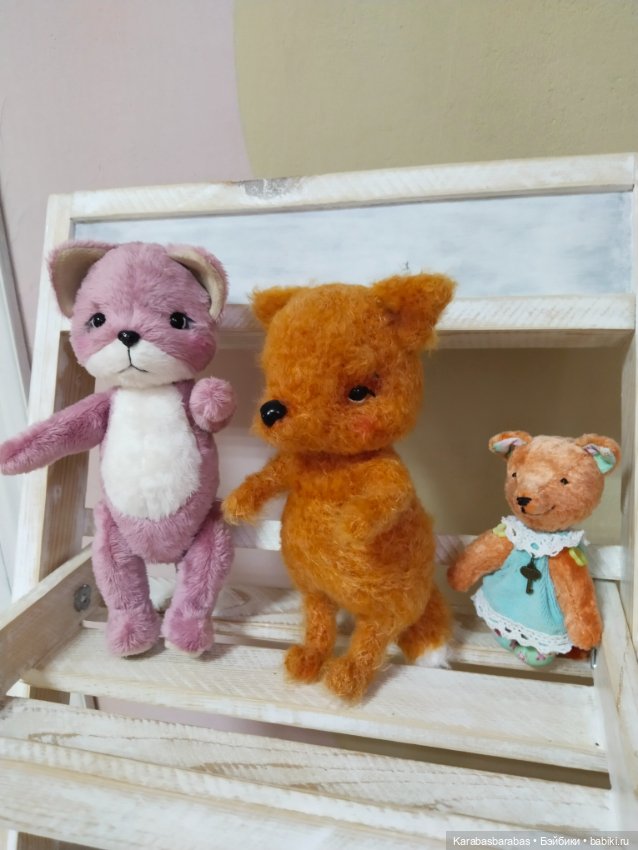 Розовая лисица — Авторские игрушки (фото 4)